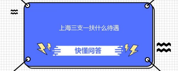 上海三支一扶什么待遇